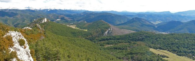 Panorama Olotokiko gailurretik ekialderantz