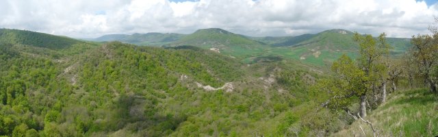 Panorama zabala Armontu/Zulazpeko gailurretik iparralderantz