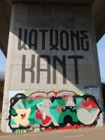 Autopistako zubiaren azpiko pintadak