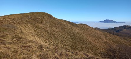 Izu (828m) tontorra, atzean Larrun mendia