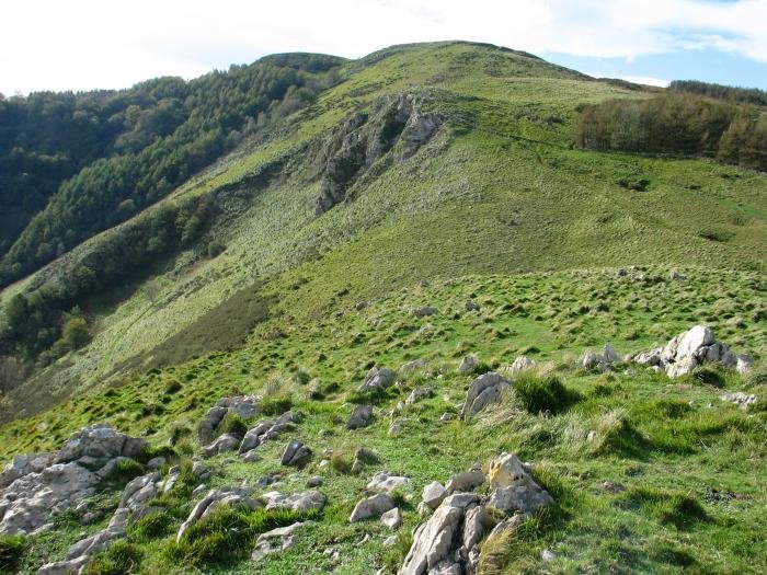 Olarteta, Aia aldeko bizkarretik ikusita