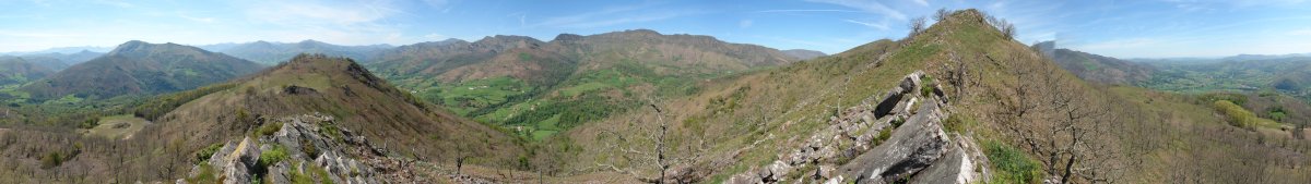 360ºko panoramika Hegoaldeko bizkarretik