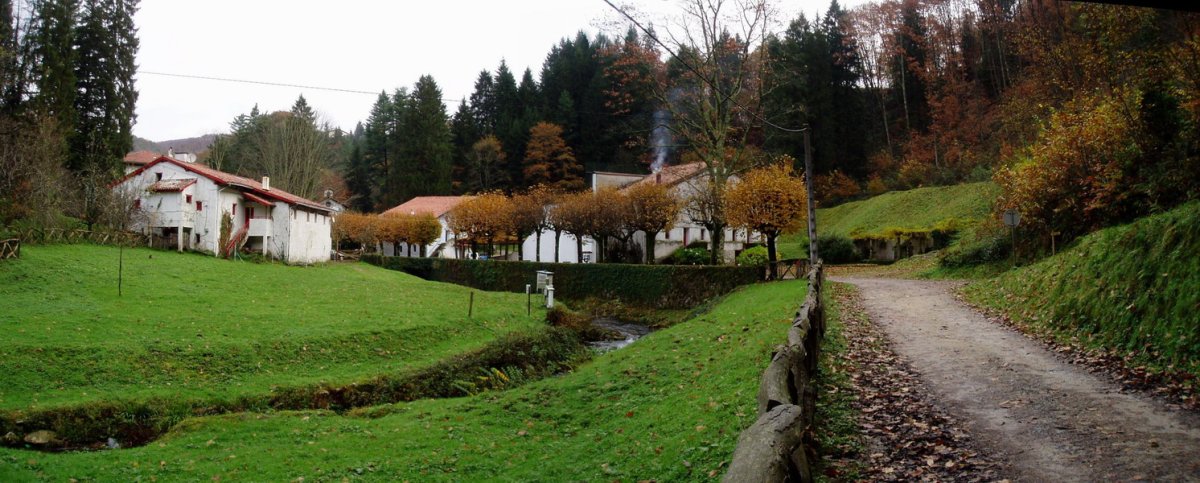 Artikutza herria behealdetik ikusita