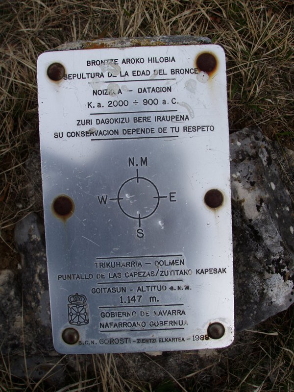 Puntallo de Capezas trikuharriaren txapa