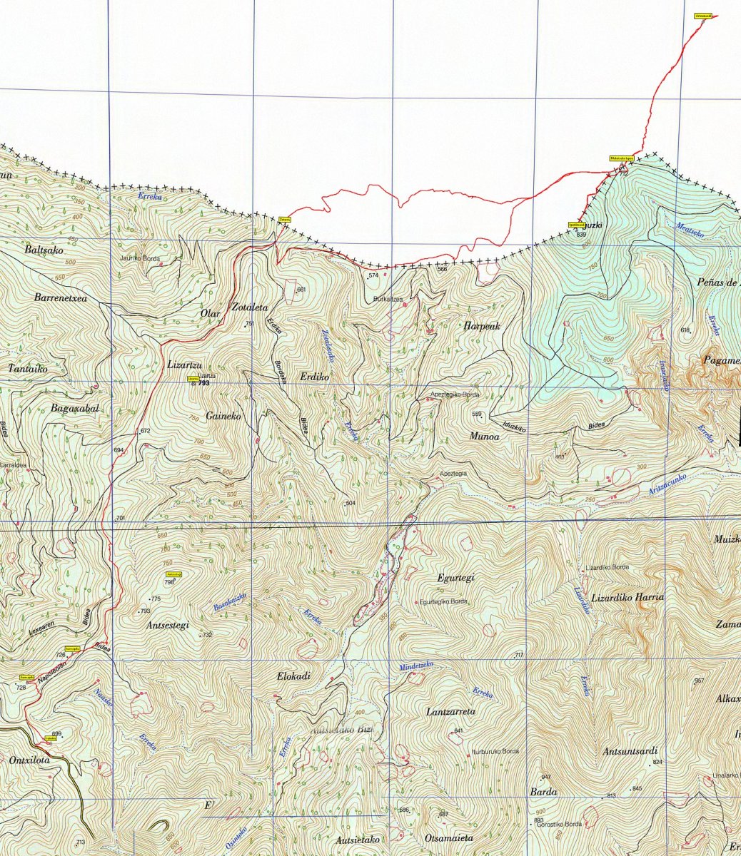 MAPA: Artzamendi, Iguzkimendi, Lizartzu, Antsestegi (2)