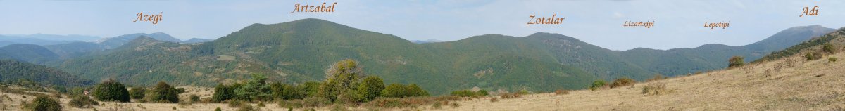 Zilbeti inguruko mendiak Bagoandietatik