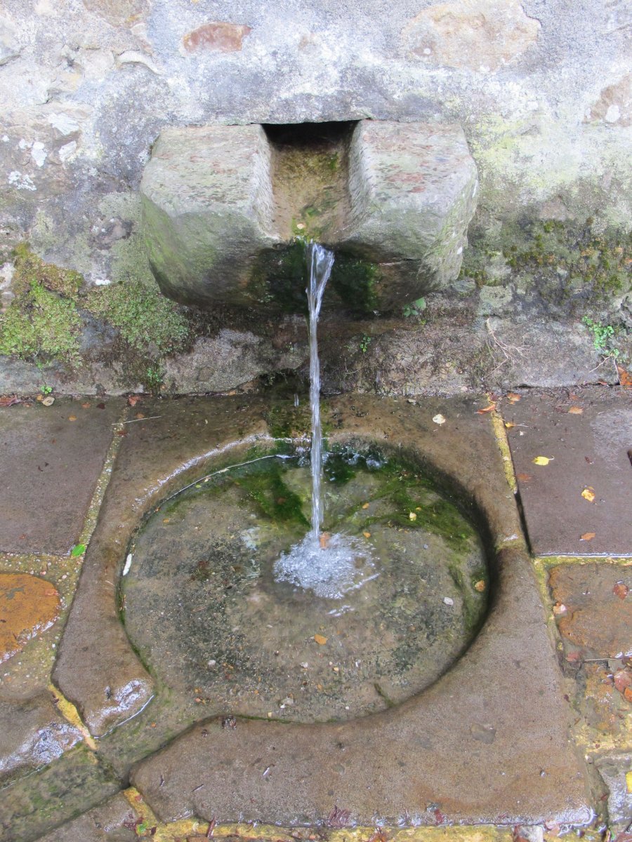 Santa Polonia ermitaren barrutik ateratzen den iturria