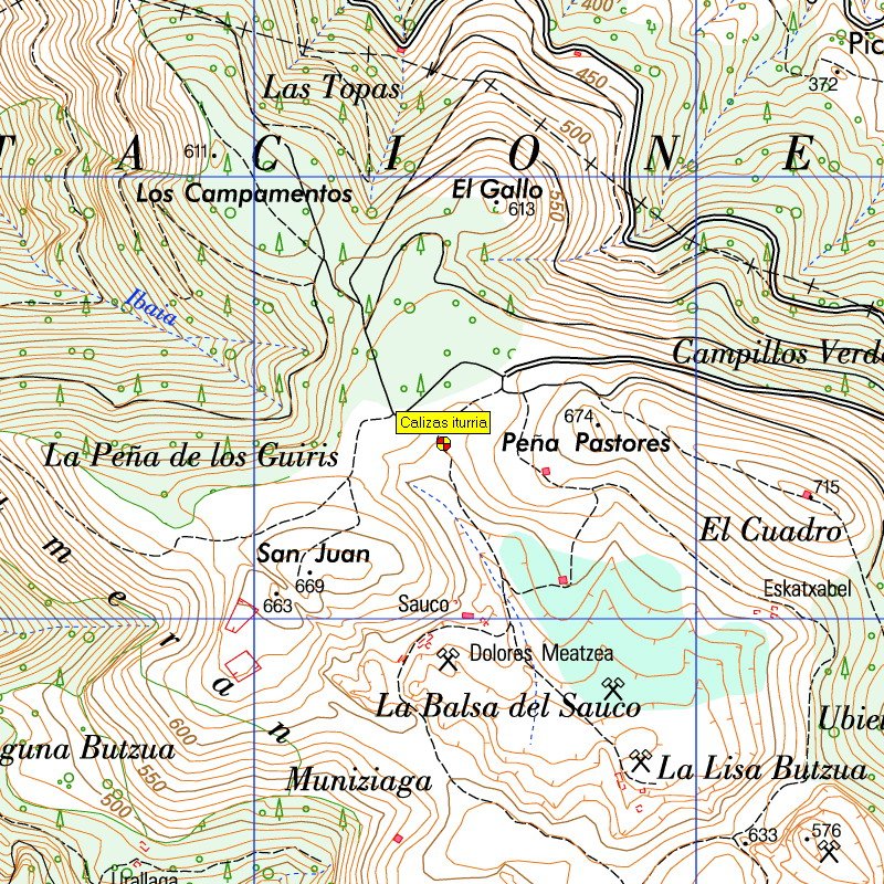 Calizas iturria: Mapa