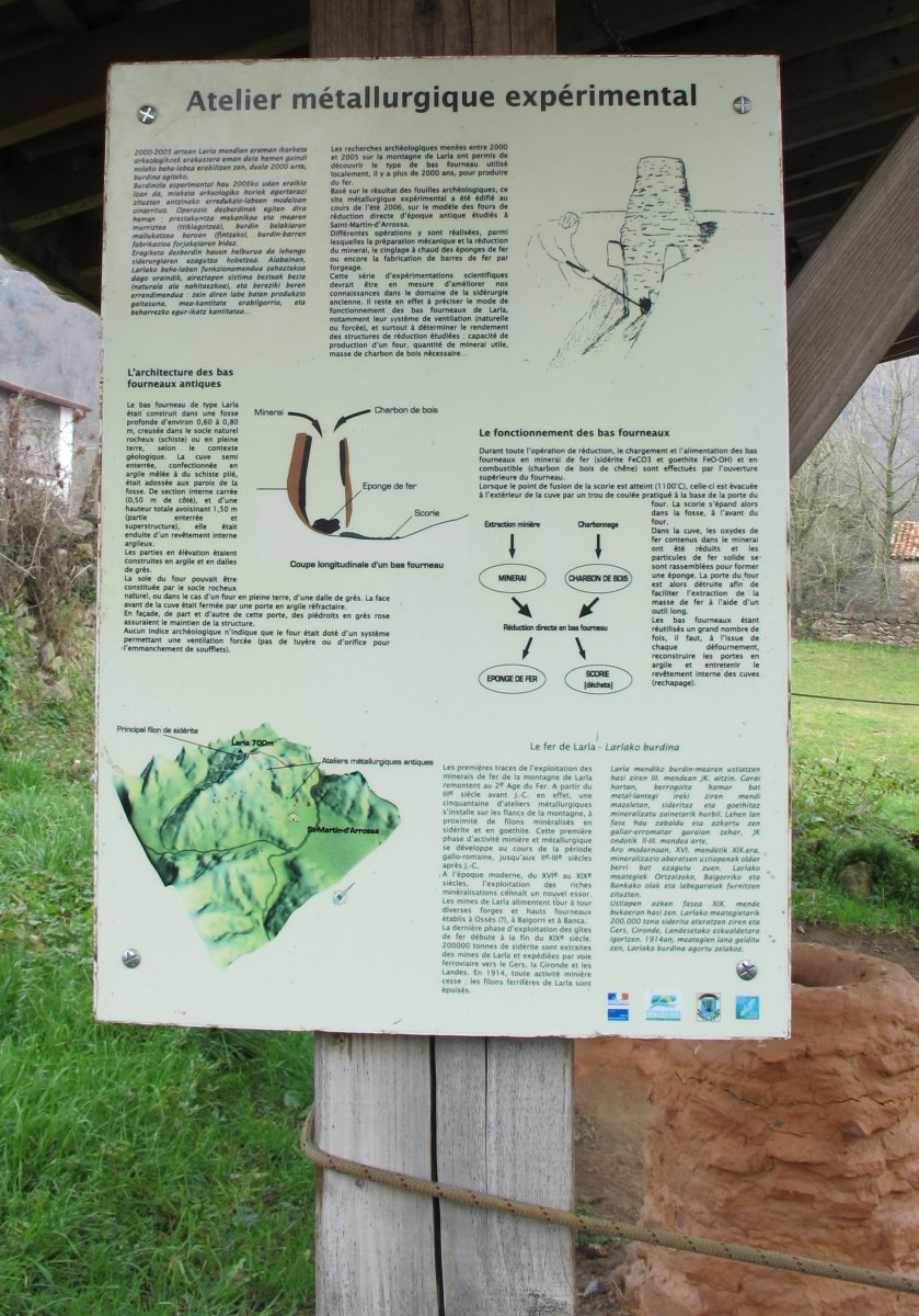 Antzinako Larla mendiko burdin labearen maketak, Arrosa