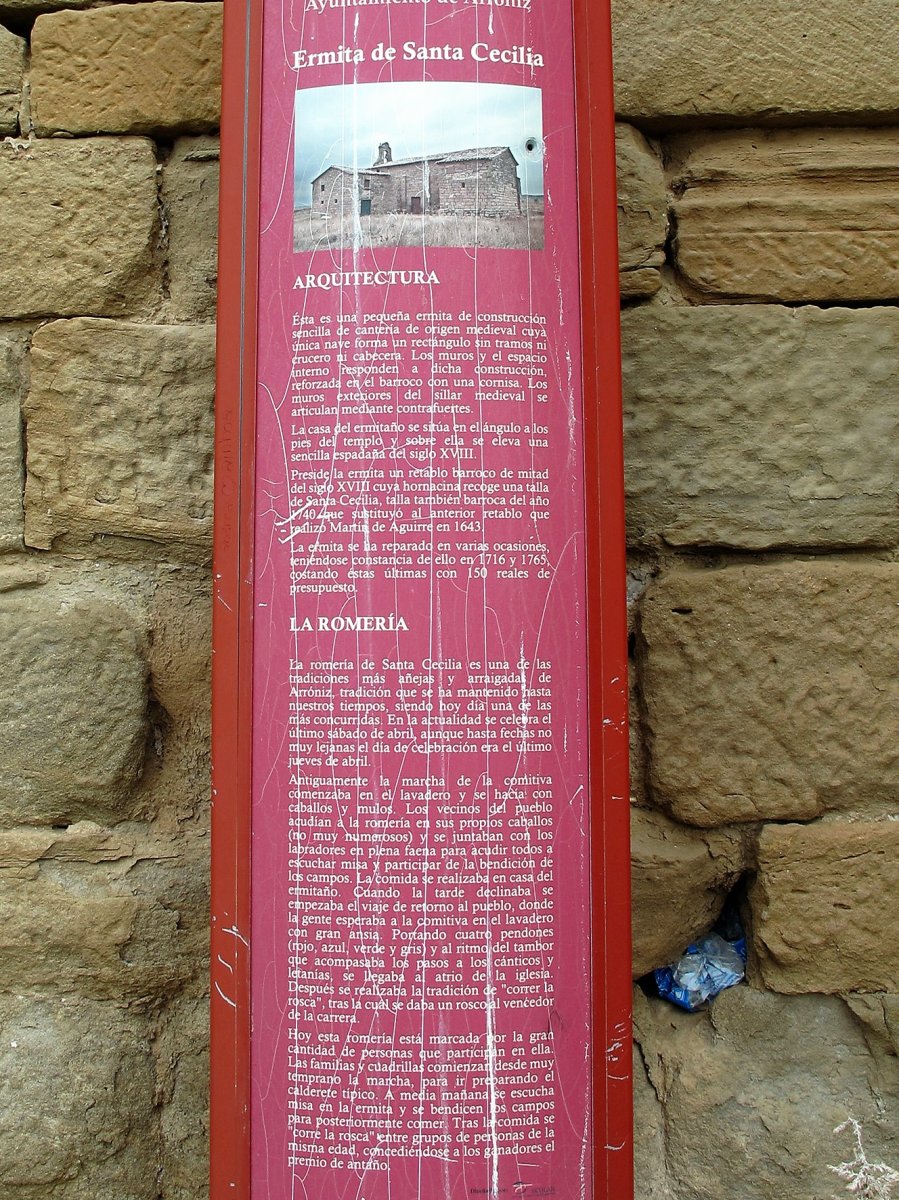 Santa Cecilia ermita, Arroitz