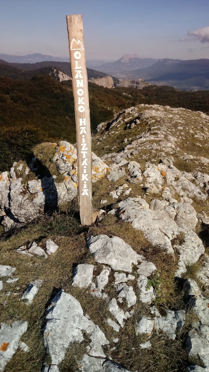 Olanoko Haitztxikia, tontorra eta izen-estaka