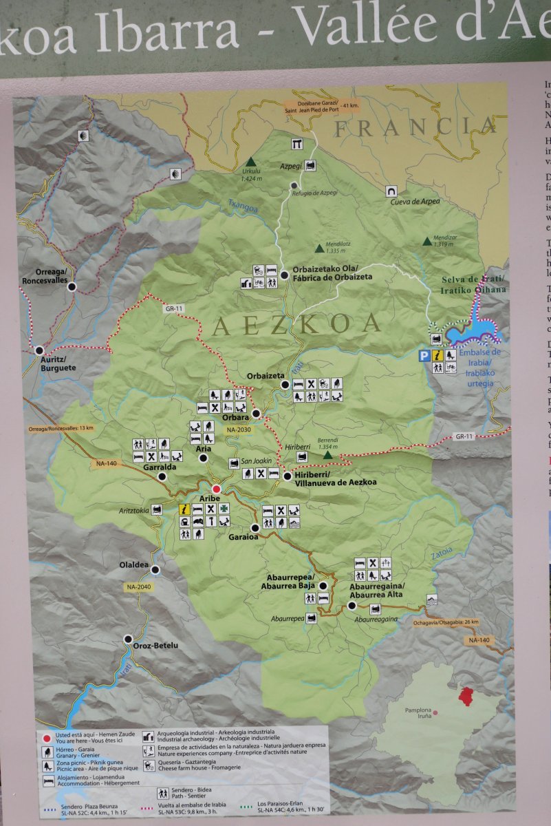 Aezkoa bailarako mapa, Aribe