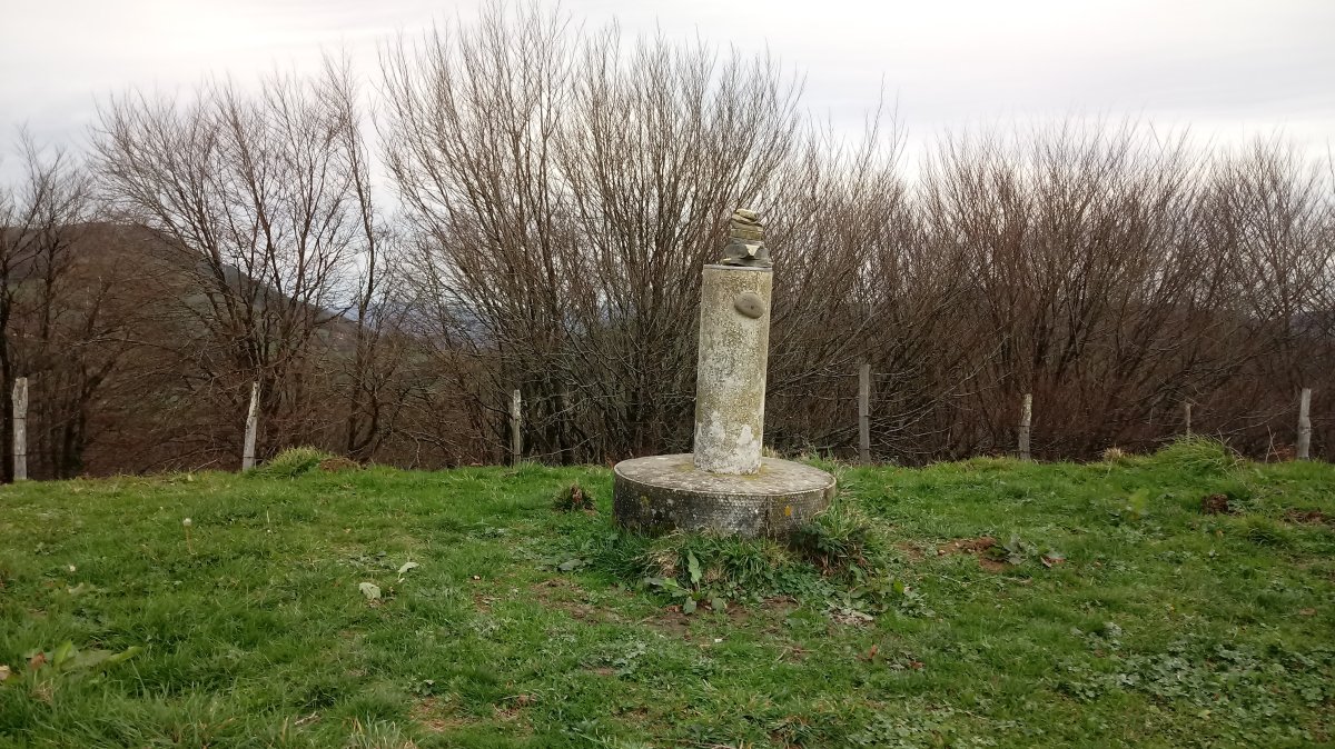 Pagolagaña (710m) tontorreko erpin geodesikoa