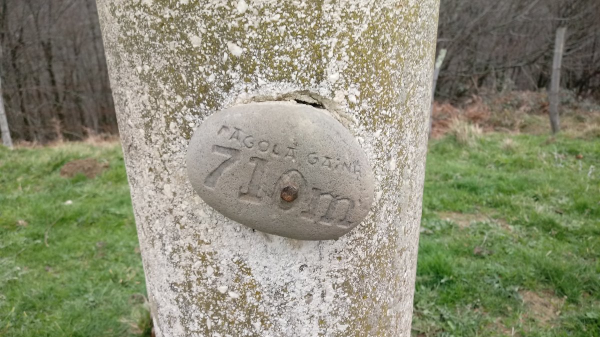 Pagolagaña (710m) tontorreko plaka