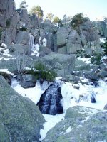 Urjauzia Laguna Negratik igotzen den bidearen ondoan