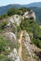 Bidea gandorrera heltzen denean