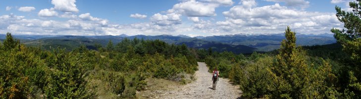 Paisaia zoragarria Koronas mendateko bidean