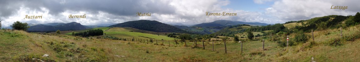 Panorama Latxagako bidetik