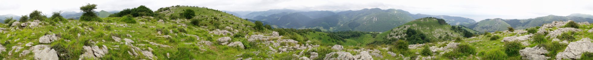 Iparraldeko bizkarretik 360ºtako ikuspegia