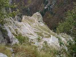 Urdón eta Tresviso arteko bidearen pasarte bat