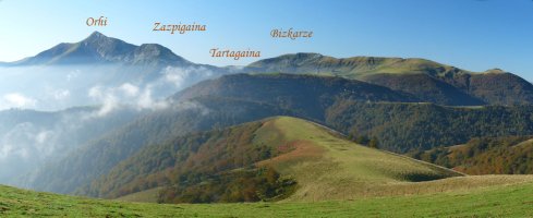Orhi inguruko mendiak Eskaleramenditik