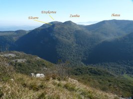 Etxekortea, Elzarre, Zunbia eta Ihatia Zabozeko gailurretik