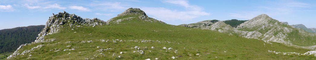 HMko tontorra, bi muinoen arteko lepotik