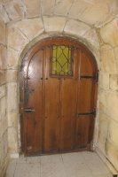 San Fausto ermita izandakoaren sarrerako atea, Ormaiztegi