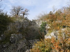 Arrakala gainditzeko harrizko pasabidea, arrakalaren ekialdean