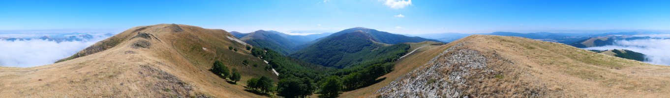 Panoramika osoa Astobizkarreko hegoaldeko bizkarretik
