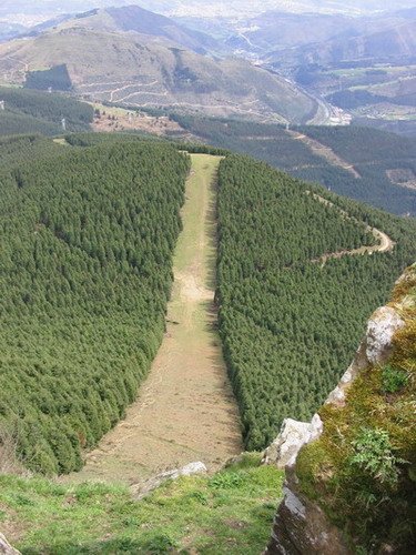 Corta fuegos de Eretza desde la cima