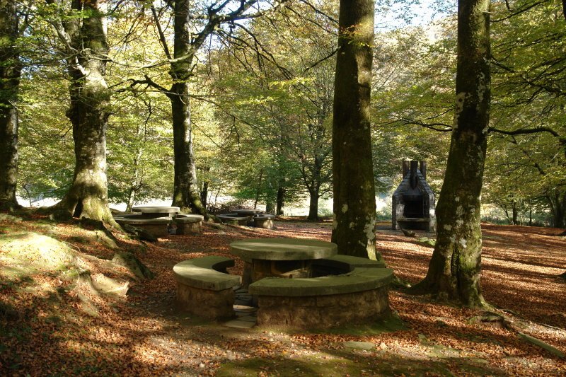 Leurtzako aisiguneko mahai eta sutokiak