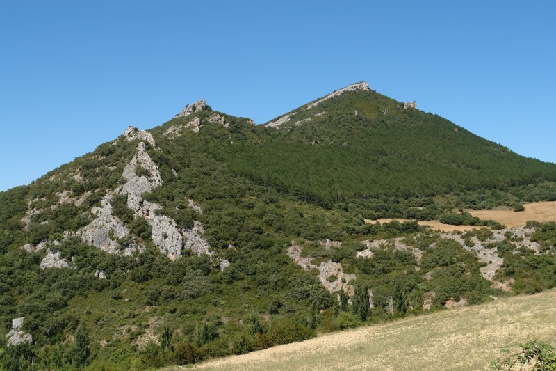 San Bernabe eta Peña del Abrigo, hurrenez hurren, Untzue aldetik ikusita