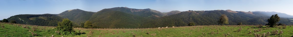 Panorama Aritzarteko gailurretik