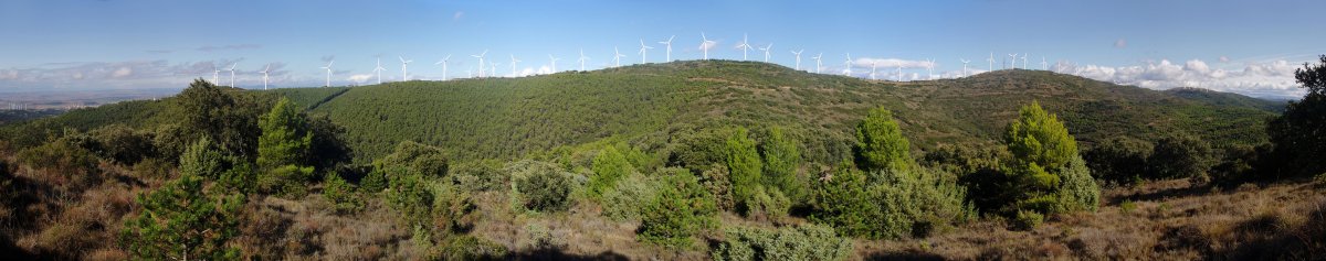 Panoramika Vallervitostik: Peña Blanca eta Gerinda