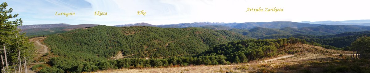 Panorama Izkietako gailurretik