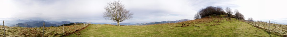 Atxolinen ipar-mendebaldeko hegian 360ºtako ikuspegia