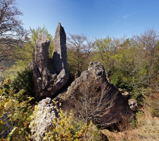 Araxamendiko gailurreko harkaitz ikusgarriak