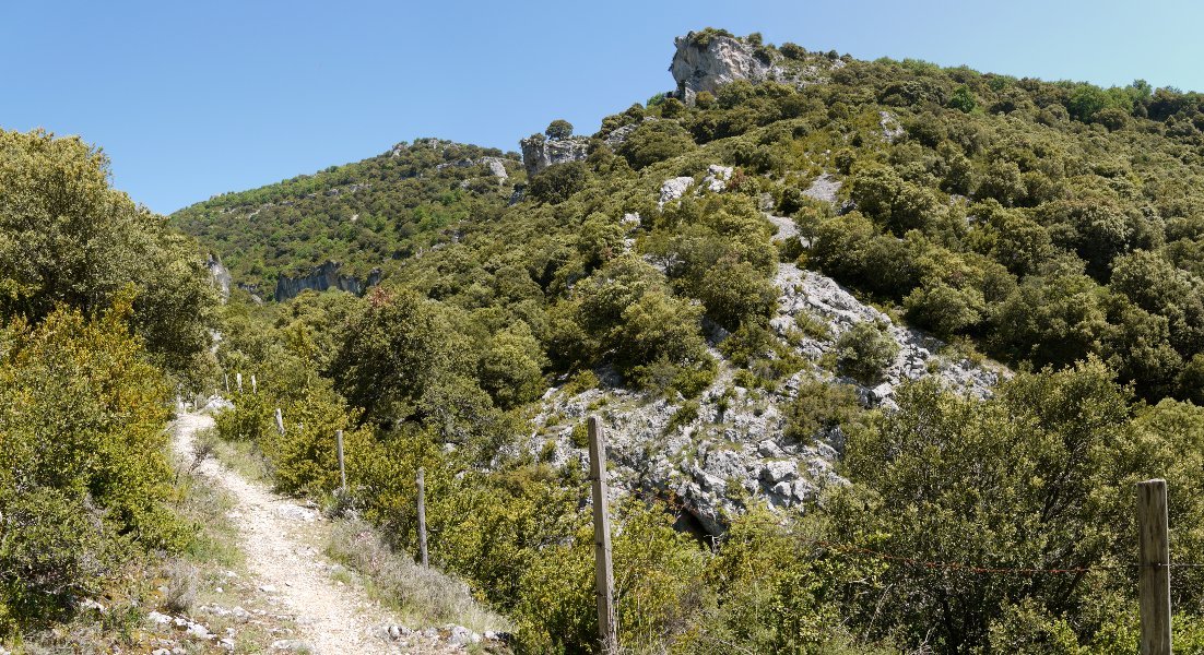 Ubaguako arroileko bideko pasarte bat