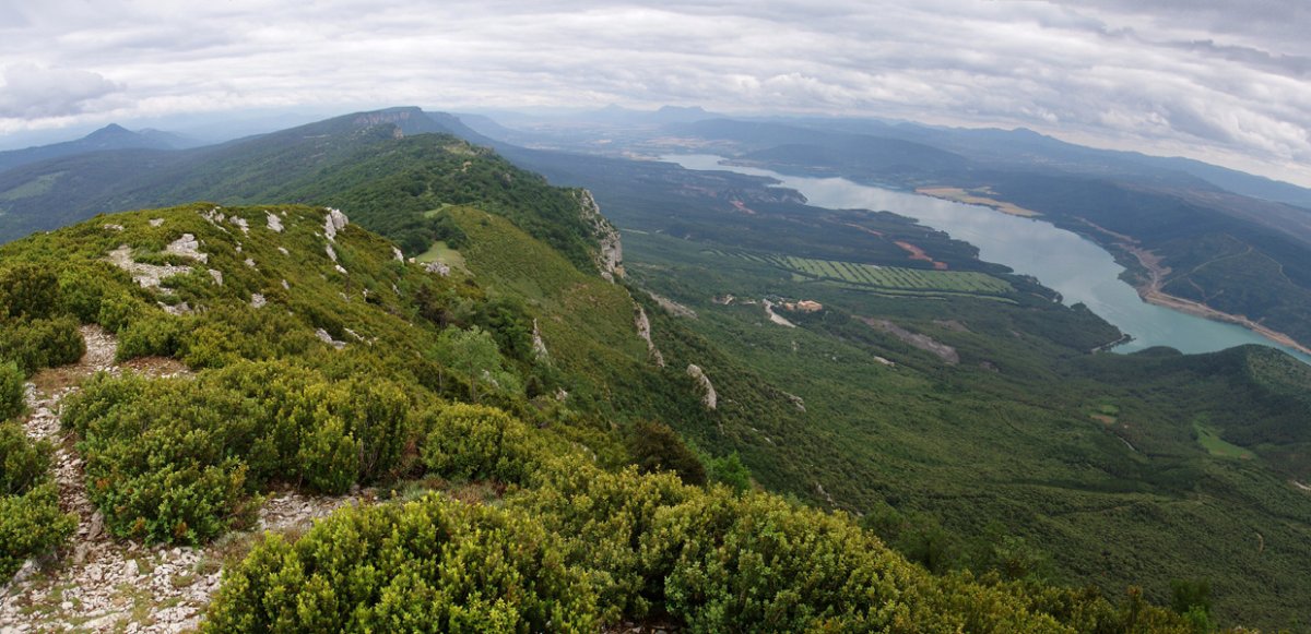 Esako urtegia eta Leireko mendilerroa Arangoititik