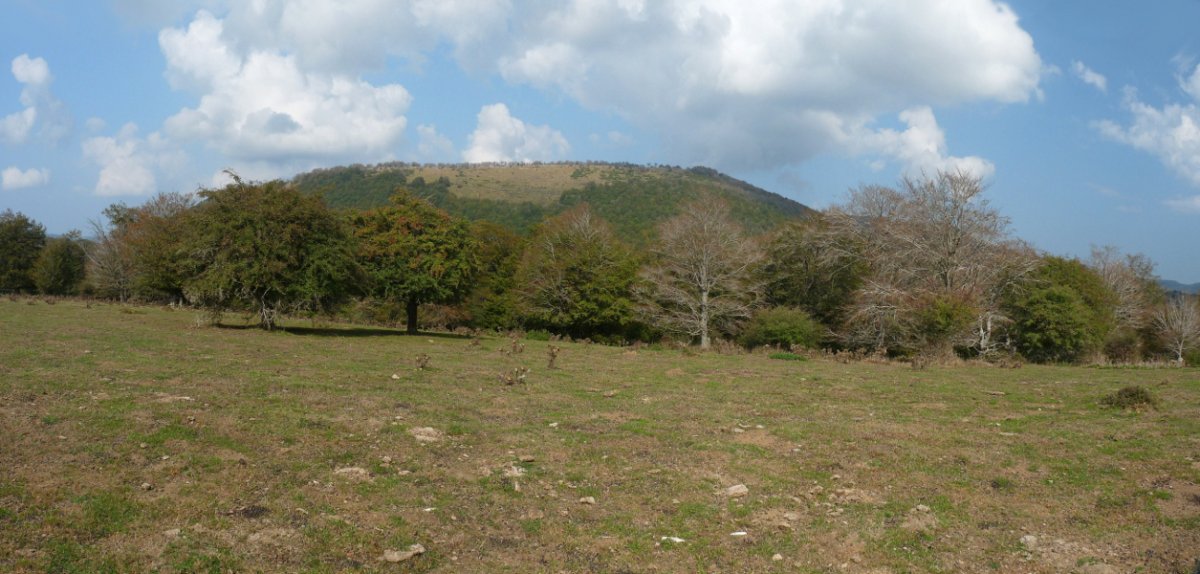 Mearondoko gailurra. Atzean, Iretako Gain