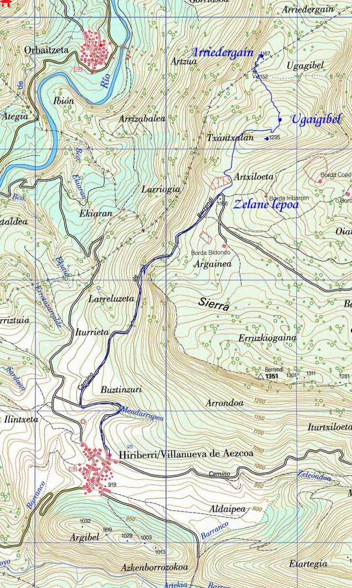 MAPA: Arriedergain eta Ugagibel Hiriberritik