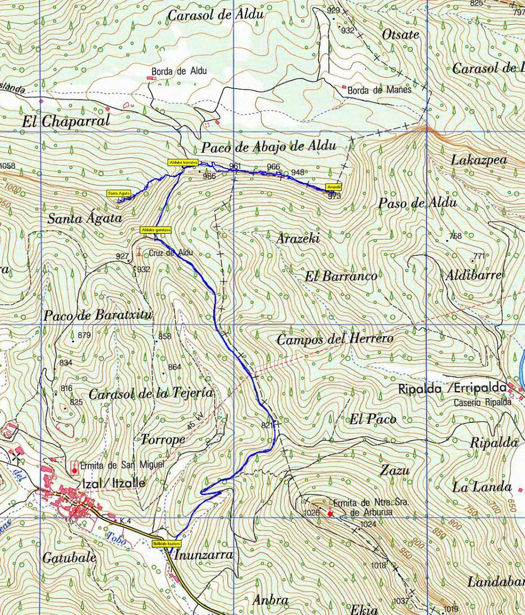 MAPA: Santa Agata eta Arazeki