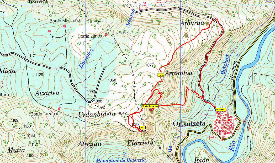 MAPA: Aitza Orbaitzetatik