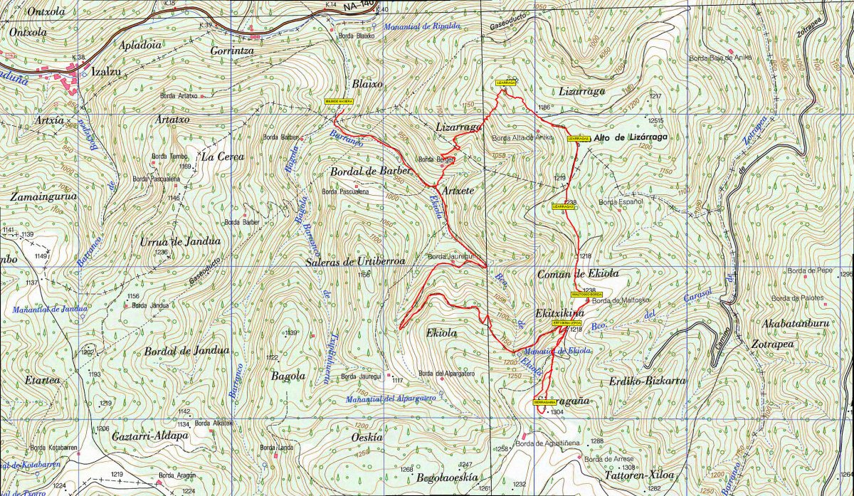 MAPA: Lizarraga eta Sierragaina