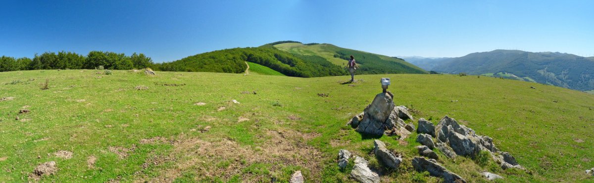 Baztarlako gailurra. Atzean, Petriketa