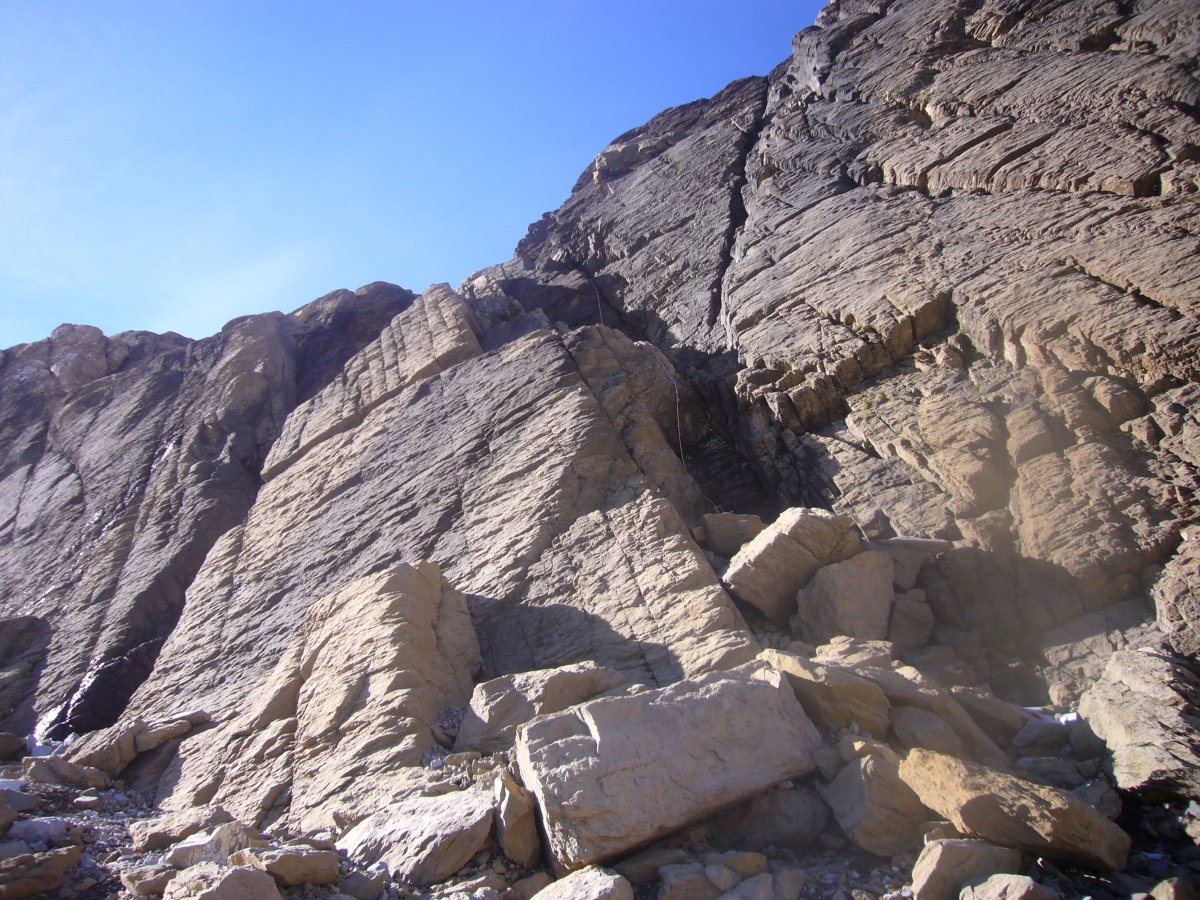 Glaziarera heltzeko eskalada pasua