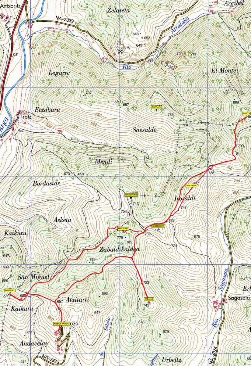 San Migel-Irotzalde-Lertxundi-Asketa-Erbaluz