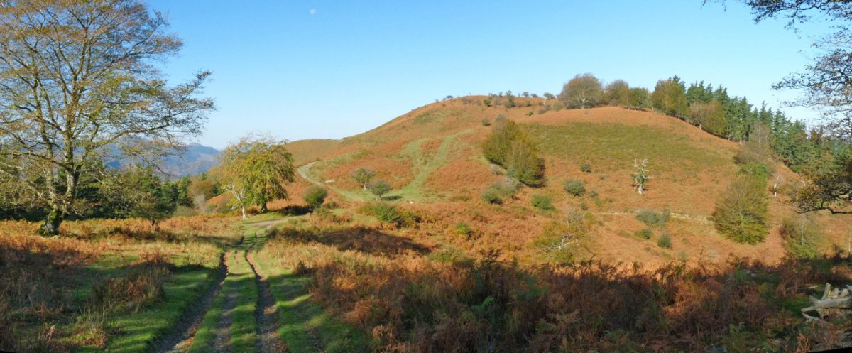 Altuetako edo Mendiurkulluko lepoa. Atzean, Deskantsuko Bizkarra