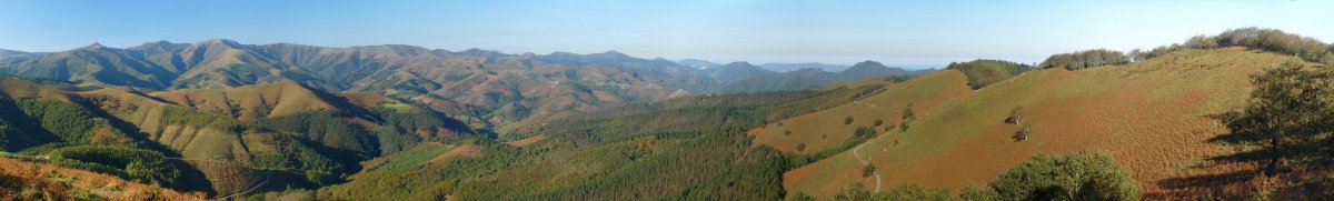 Panorama zabala Meatxarretatik